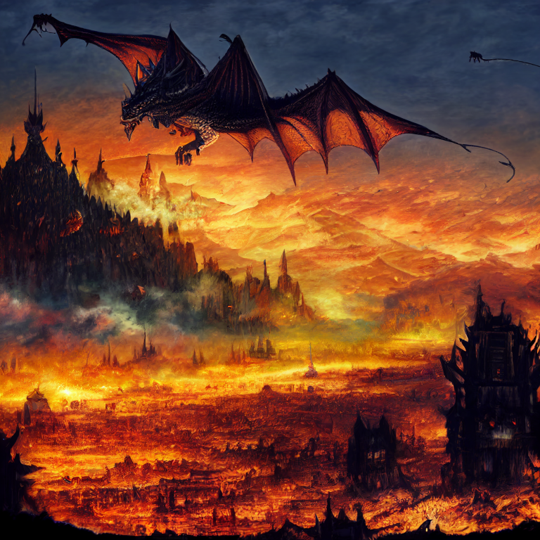 Dragon made with Midjourney AI