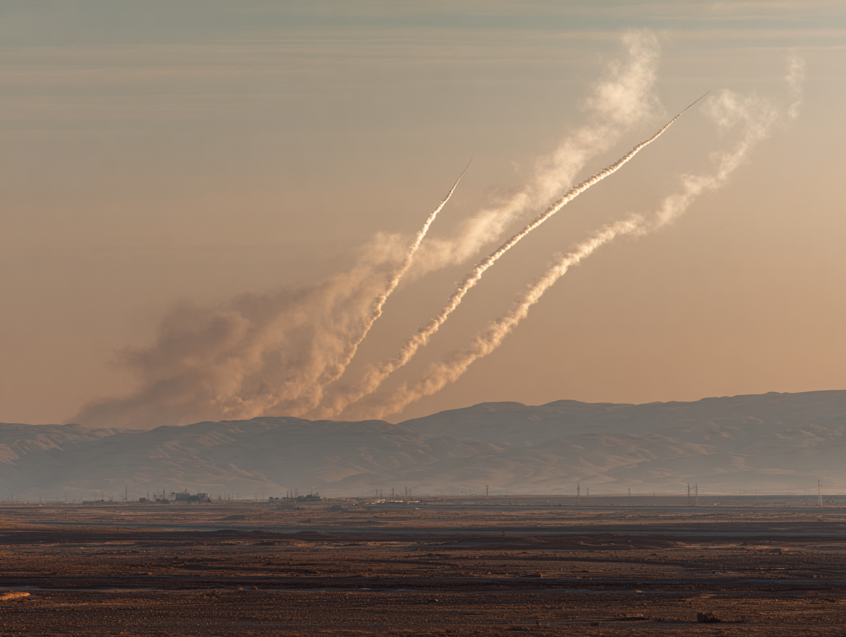 AI Rendition of Missiles over the Negev
